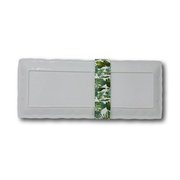 Tommy Bahama Flamingo Melamine Serving Platter Tray Dish Set 2 Tropical - Picture 3 of 3